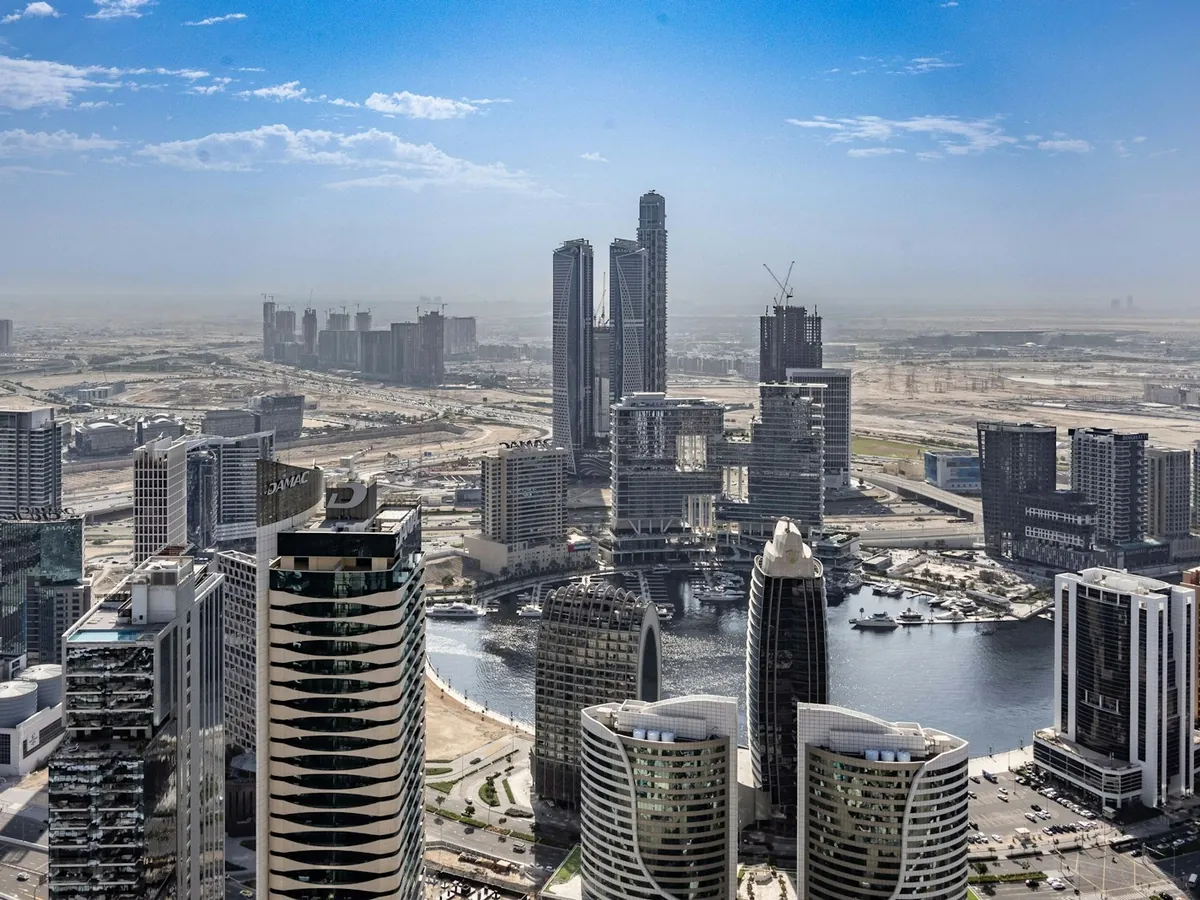 Business Bay towers along the Dubai Water Canal, Dubai