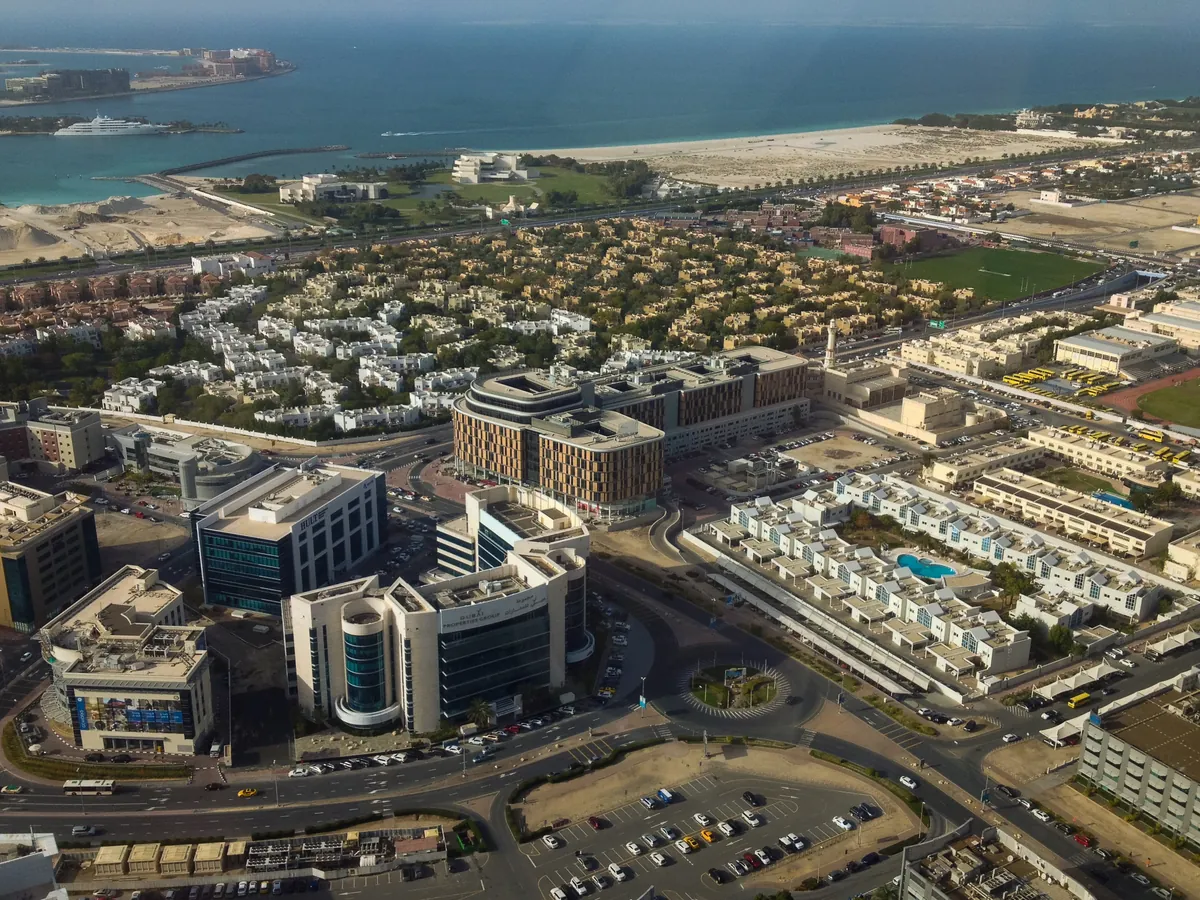Aerial view of Dubai Media City