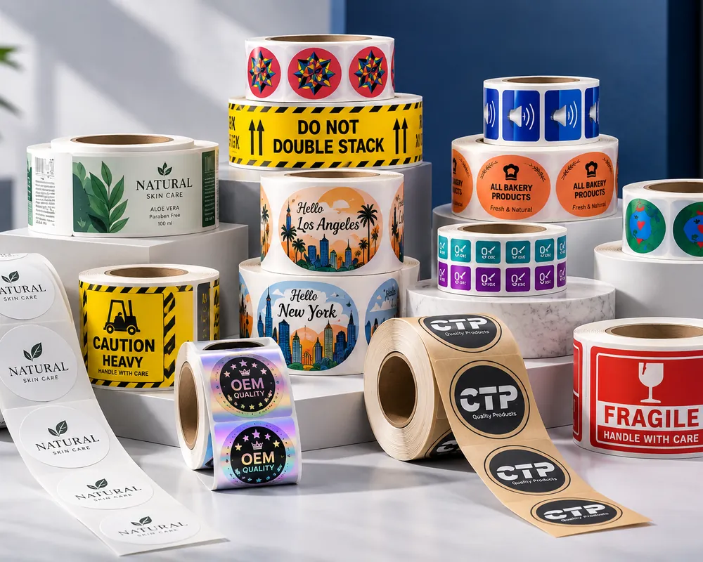 Printed labels and stickers