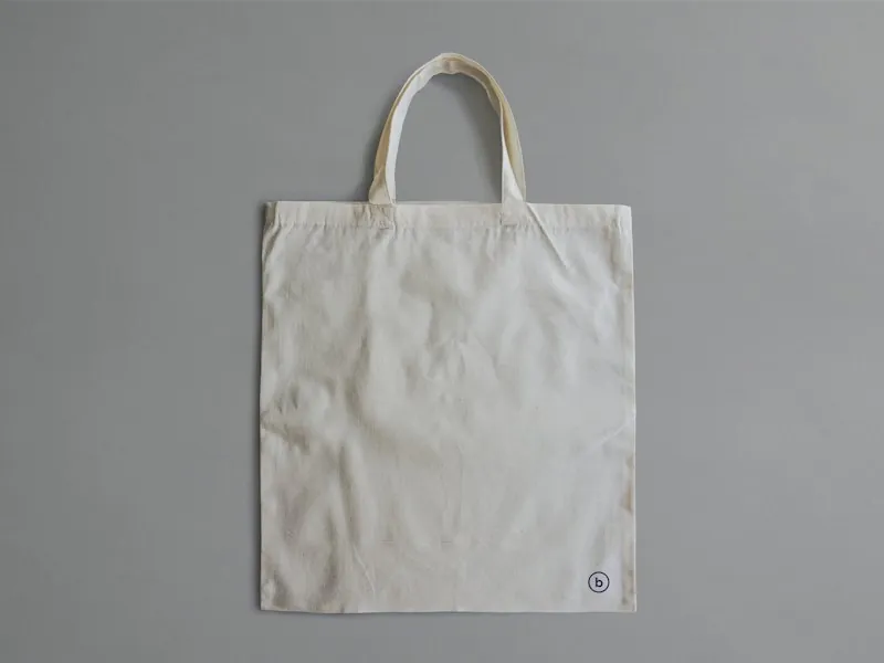 Plain canvas tote bag ready for branding