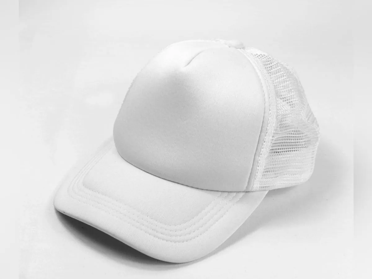 White trucker cap ready for branding