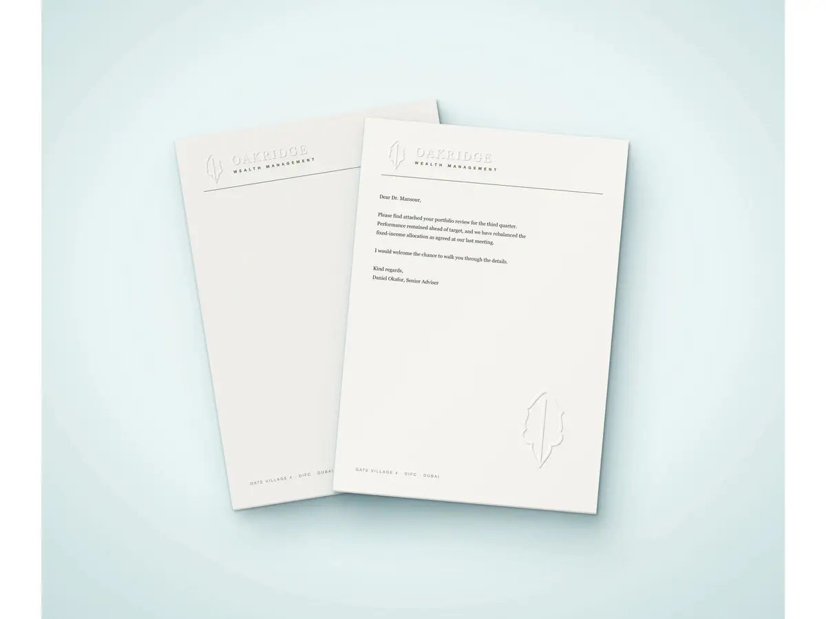 Embossed Letterhead