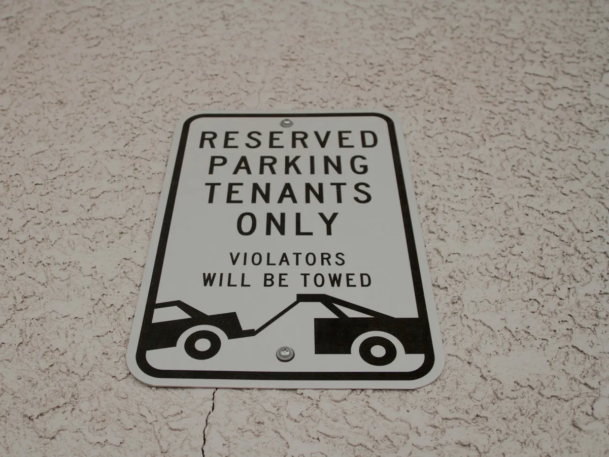 Reserved Parking Signs