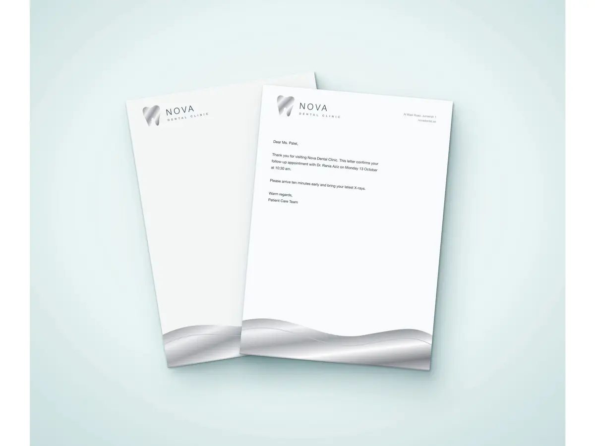 Silver Foil Letterhead