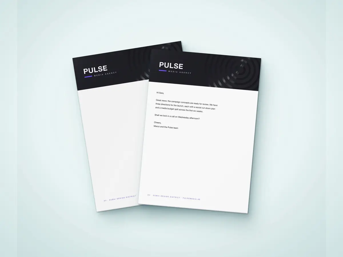 Spot UV Letterhead