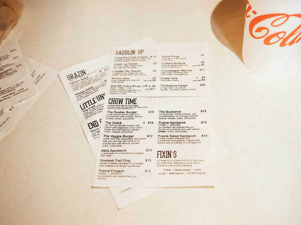 Tri-Fold Menu